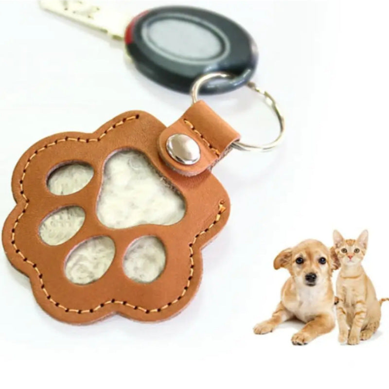 Porte-clés stockage poils d'animaux – Patte de chien