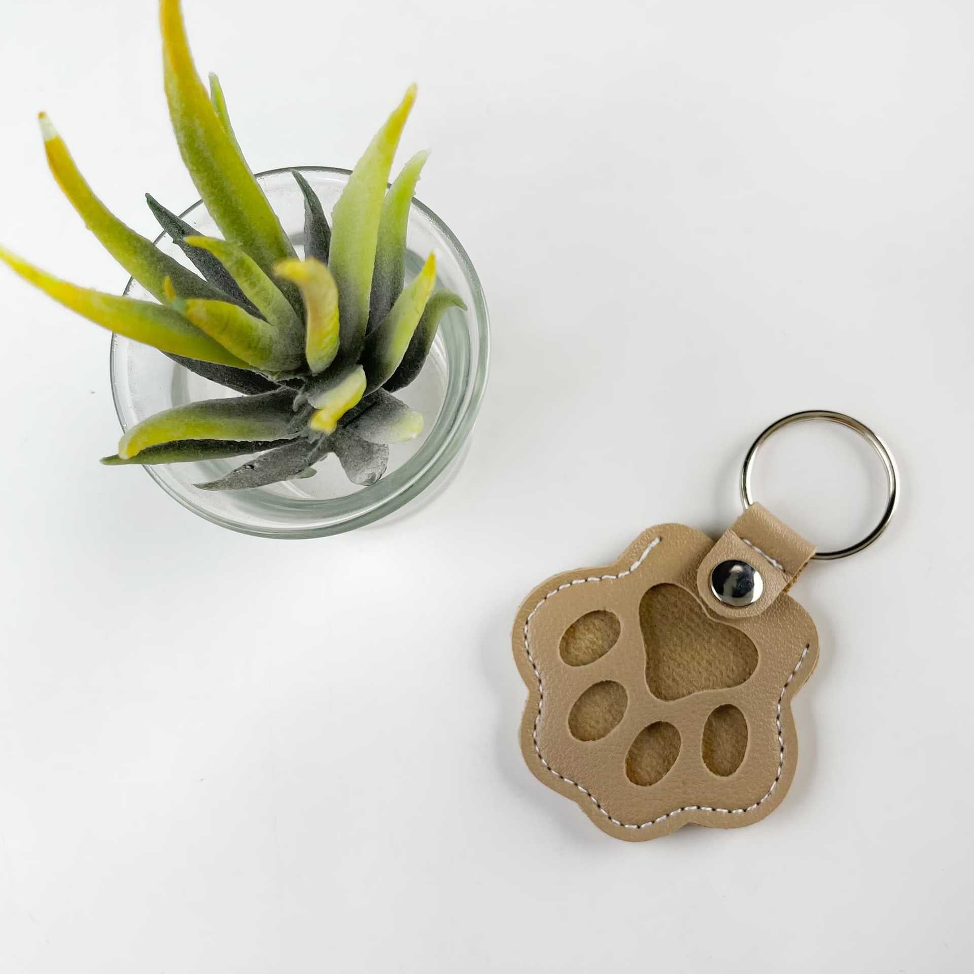 Porte-clés stockage poils d'animaux – Patte de chien