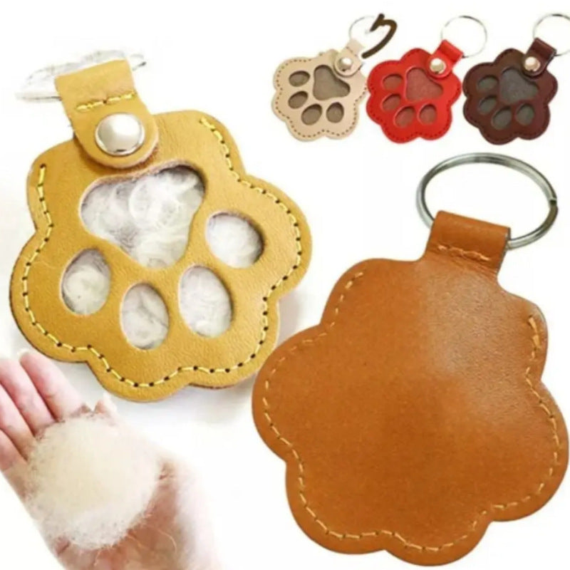 Porte-clés stockage poils d'animaux – Patte de chien