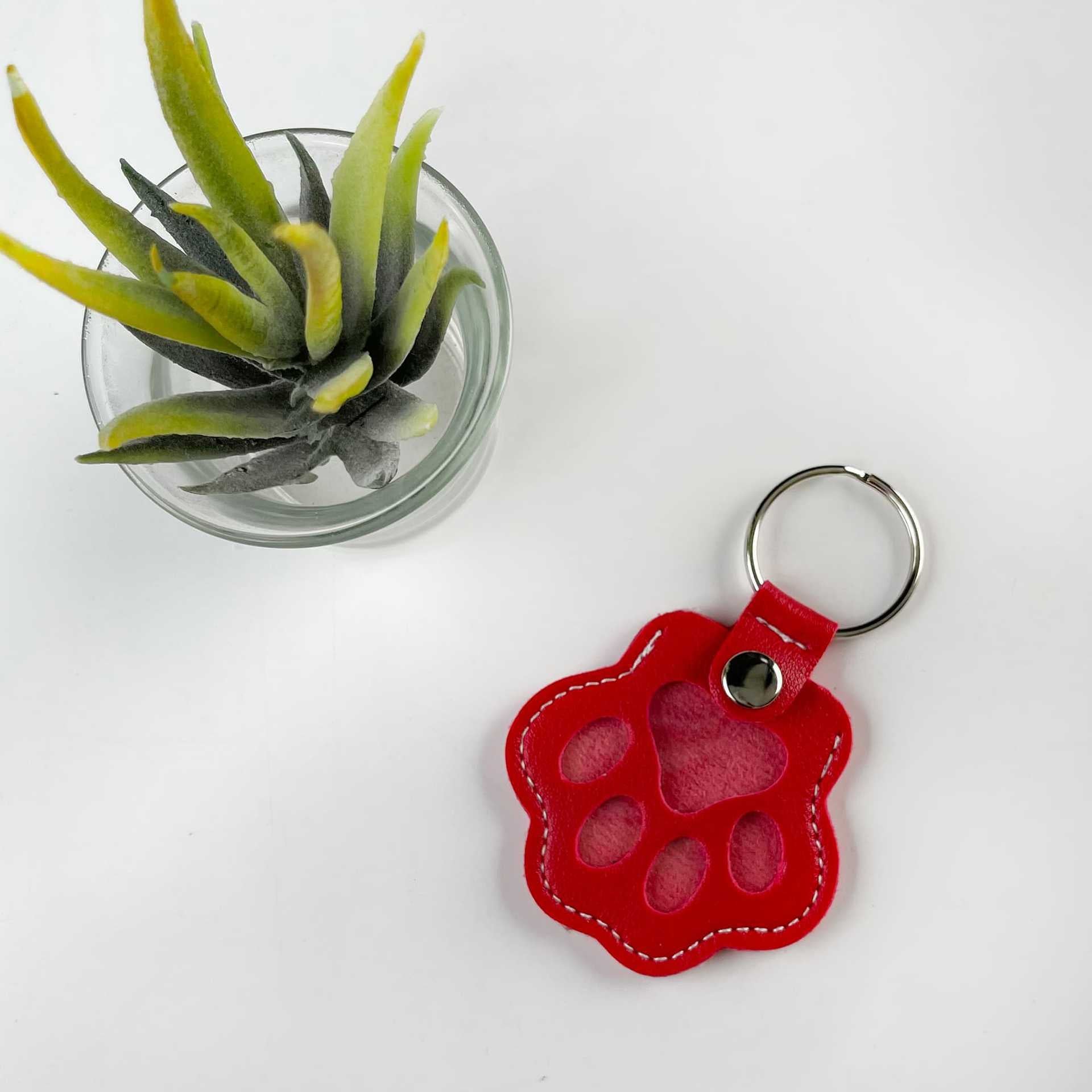 Porte-clés stockage poils d'animaux – Patte de chien