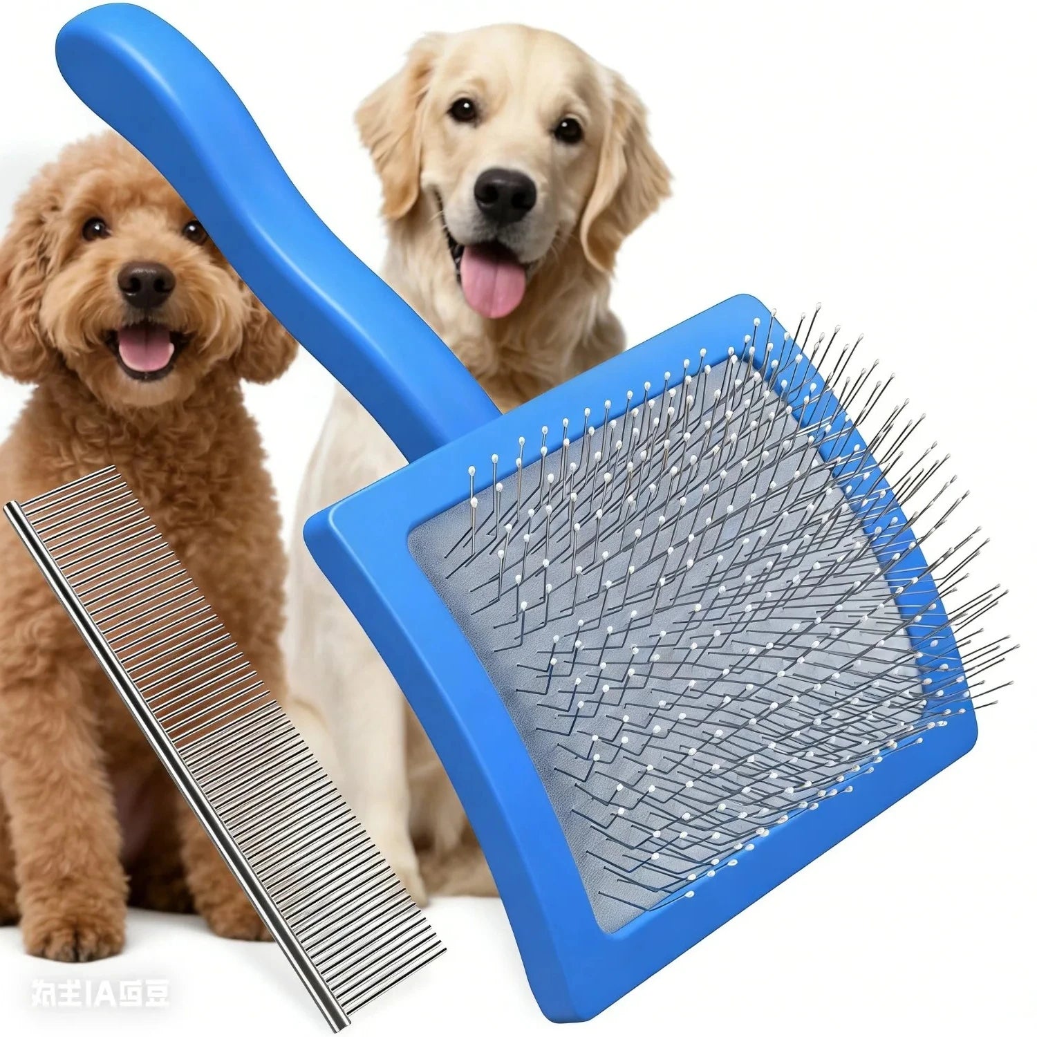 Dog Slicker Brush for Grooming Dematting Comb for Poodles Bichon Puppy Cat Hair Remover Brush