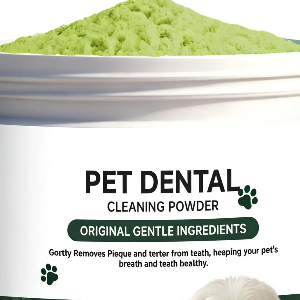 Dog Tooth Powder Cleaning No Brushing Cleaner Pet Tooth Clean Powder for Dog for Puppy Kitten Small Large Breeds Daily Home