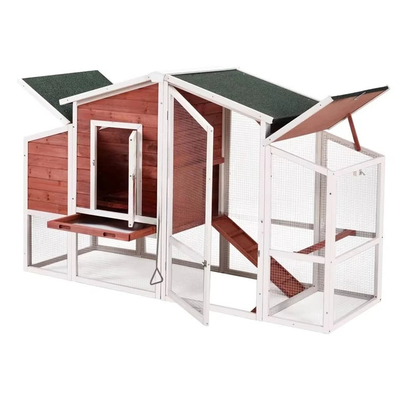 Outdoor Garden Wood Hen Cage Backyard Pet House Animal Cages Large Wooden Chicken Coop