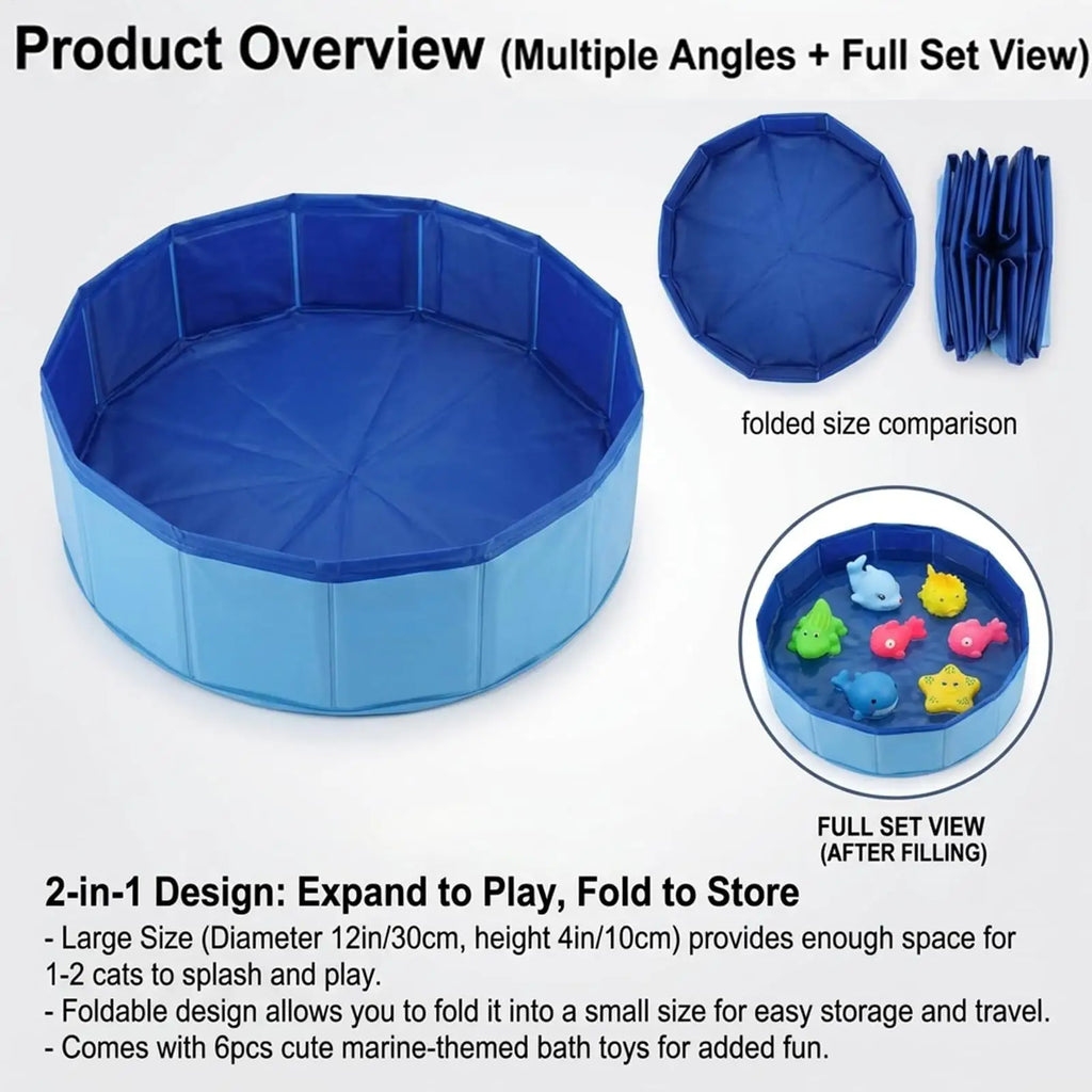 Pet Pool Foldable Dog Bath High-Strength Doggy Swimming Pool Pet Bathtub Tub Et Cleaning Water Basin Pet Bathing Tub Pool