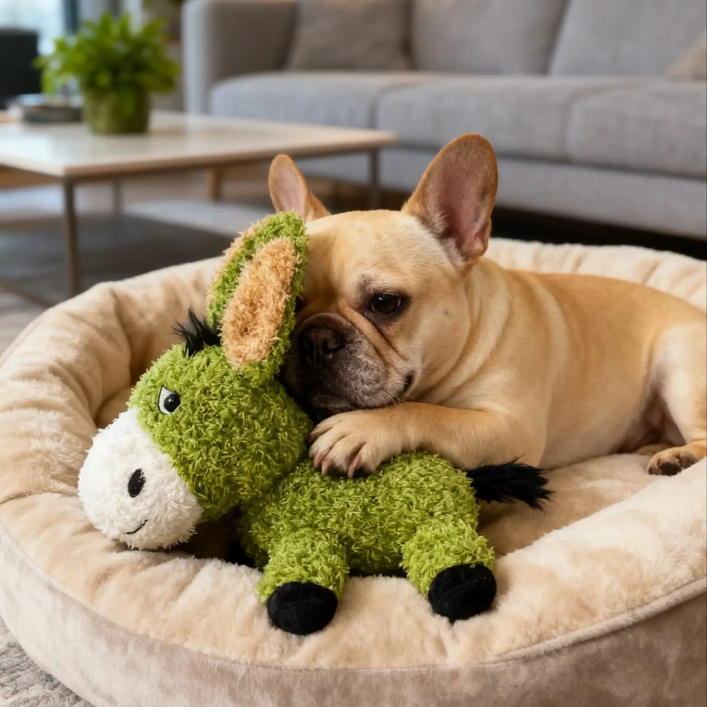 Chew-Resistant Interactive Dog Toy, Companion Plush Donkey Toy for Small, Medium & Large Dogs, Soft & Comfortable Large Plush
