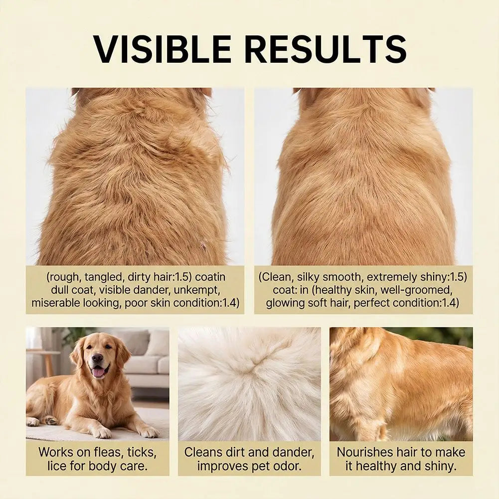 100ML Pet Flea And Tick Cleansing Shampoo For Dogs Cats Gentle Anti Flea Tick Lice Pet Bathing Cleaning Shampoo Pet Supply