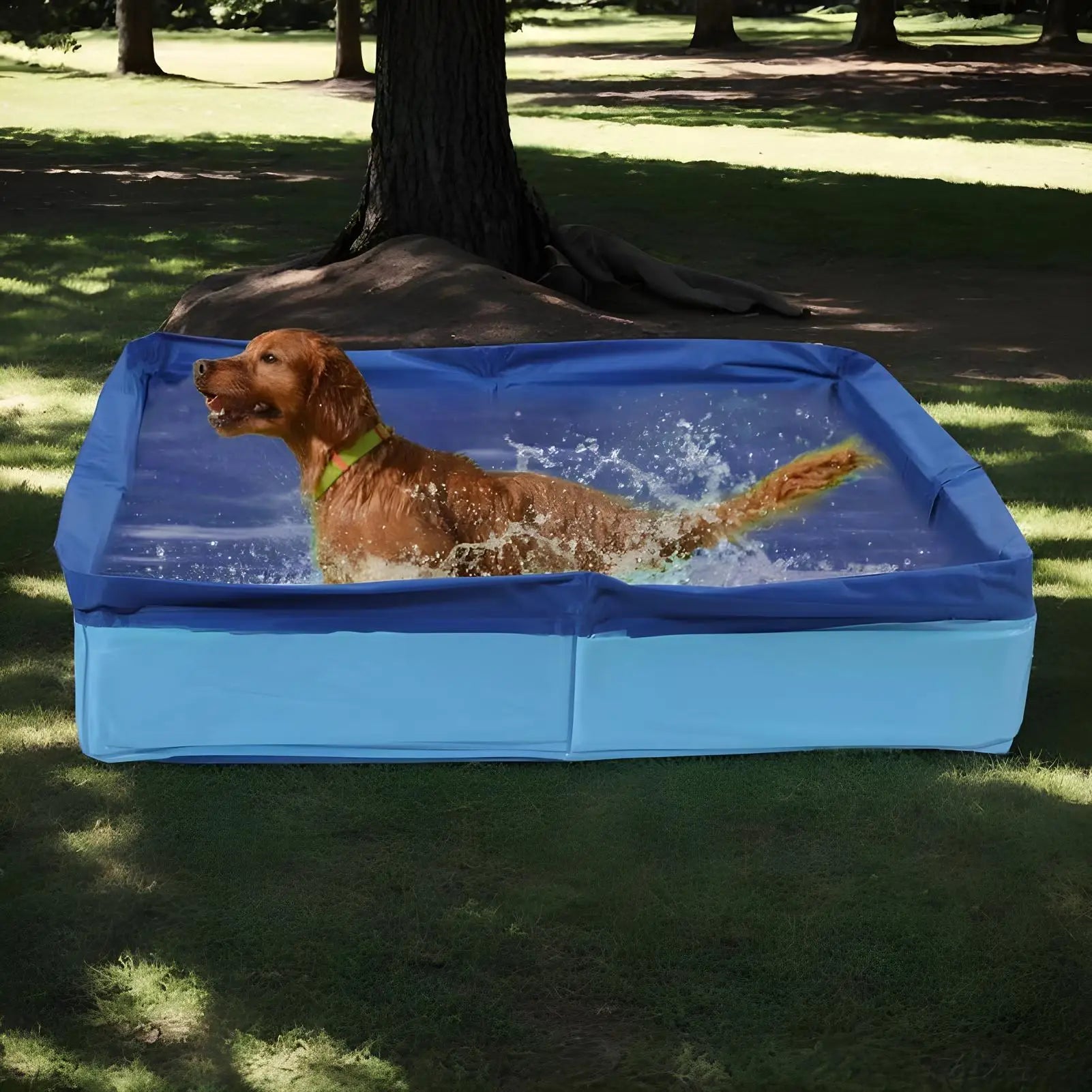 Doggie Swimming Pool PVC Folding Swimming Pool for Dog Anti-Slip Save Space Pet Puppy Bathing Tub for Home Yard Garden Outdoor