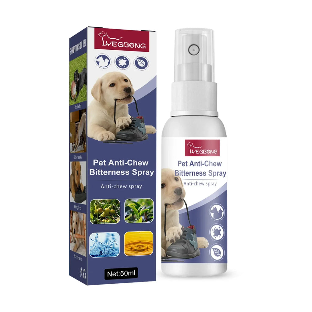 Dog Bitter Spray Anti Chew Training Aid Stop Chewing Furniture Scratching Prevention No Bite Liquid for Puppies Cats Protection