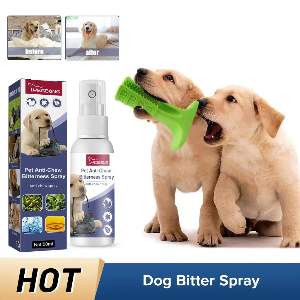 Dog Bitter Spray Anti Chew Training Aid Stop Chewing Furniture Scratching Prevention No Bite Liquid for Puppies Cats Protection