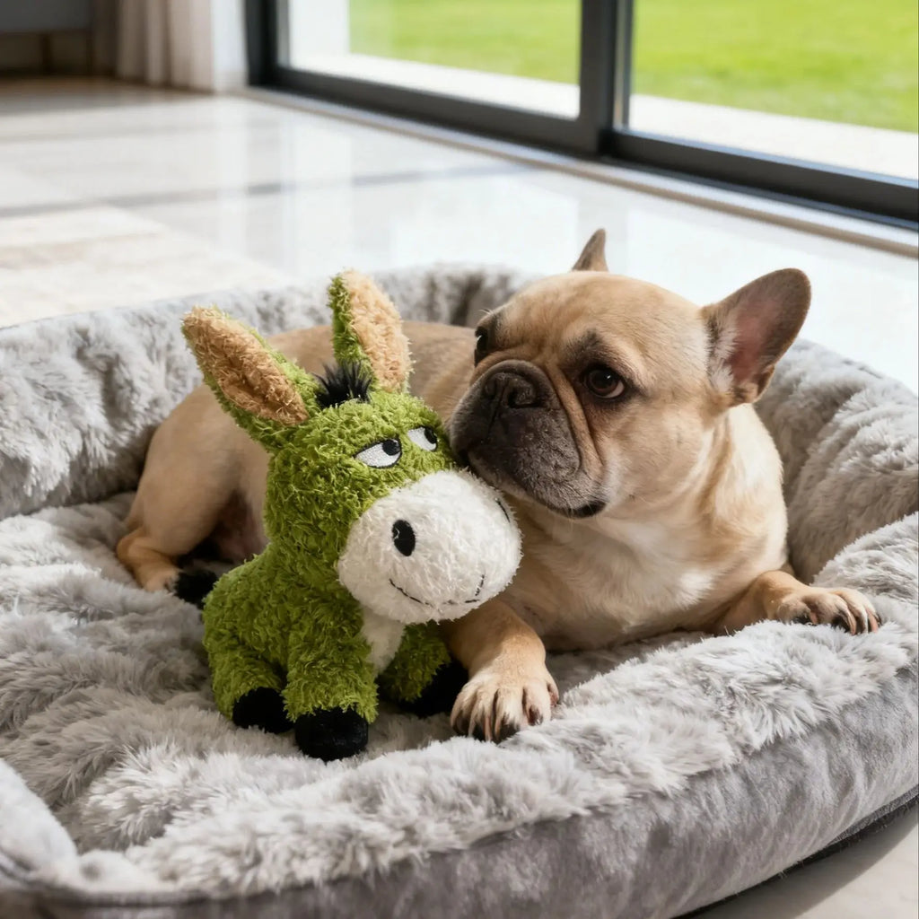 Chew-Resistant Interactive Dog Toy, Companion Plush Donkey Toy for Small, Medium & Large Dogs, Soft & Comfortable Large Plush