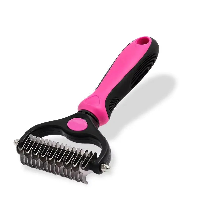 2 Sided Pet Grooming Brush Undercoat Rake Deshedding Comb for Dogs Cats Accessories Dog Stuff Mascotas Pets Massaging Tool Chien