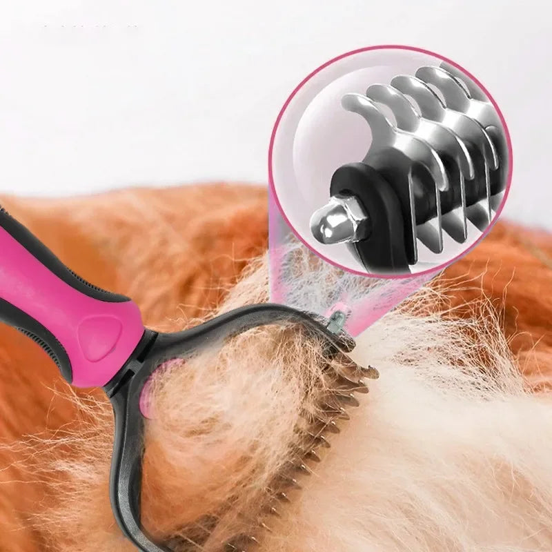 2 Sided Pet Grooming Brush Undercoat Rake Deshedding Comb for Dogs Cats Accessories Dog Stuff Mascotas Pets Massaging Tool Chien