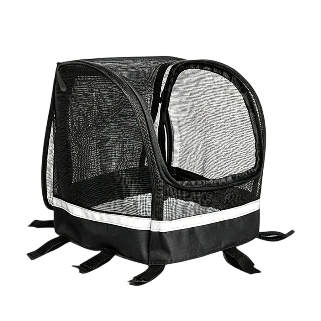 Bike Dog Basket Reinforced with Window Handlebar Carrier for Pet Daily Leisure Commuting Outdoor Urban Road Trip Camping Hiking