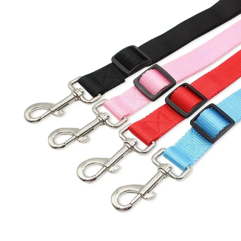Double Dog Leash for 2 Dogs Adjustable Nylon Two in One Strong Pet Traction Rope Colorful Detachable Two Way Walking Lead Leash