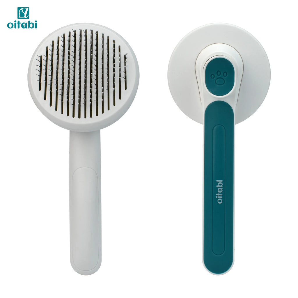 Oitabi Self-Cleaning Slicker Brush for Dogs Cats Lightweight Dog Brush for Shedding Grooming Cat Brush Removes Loose Undercoat