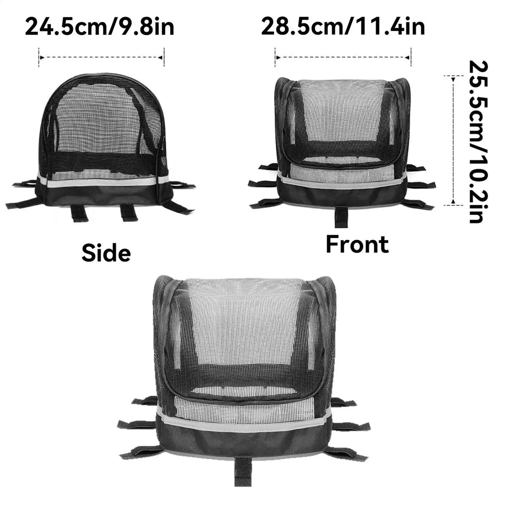 Bike Dog Basket Reinforced with Window Handlebar Carrier for Pet Daily Leisure Commuting Outdoor Urban Road Trip Camping Hiking