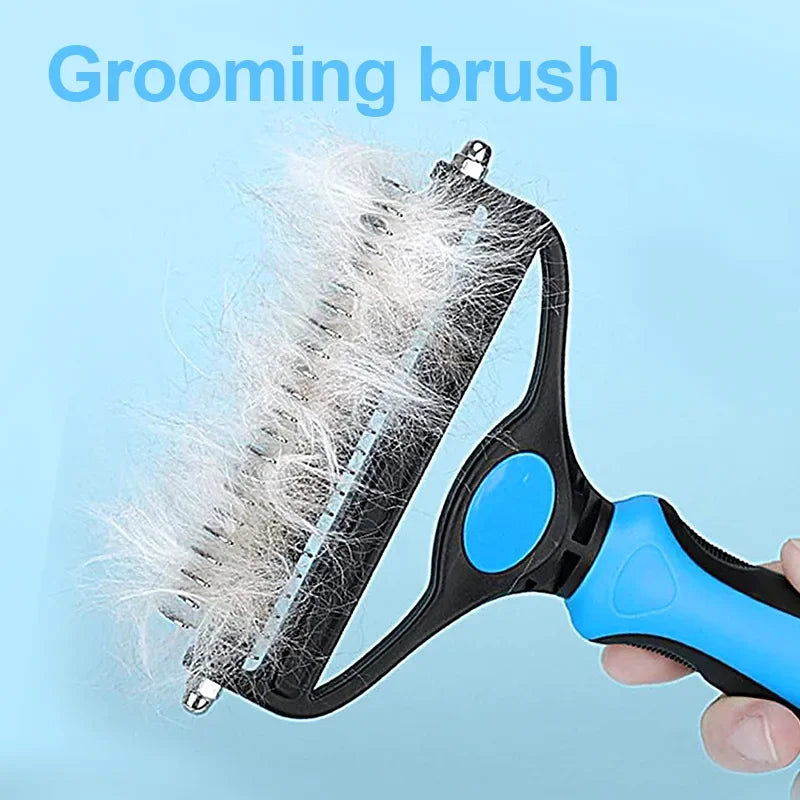 2 Sided Pet Grooming Brush Undercoat Rake Deshedding Comb for Dogs Cats Accessories Dog Stuff Mascotas Pets Massaging Tool Chien