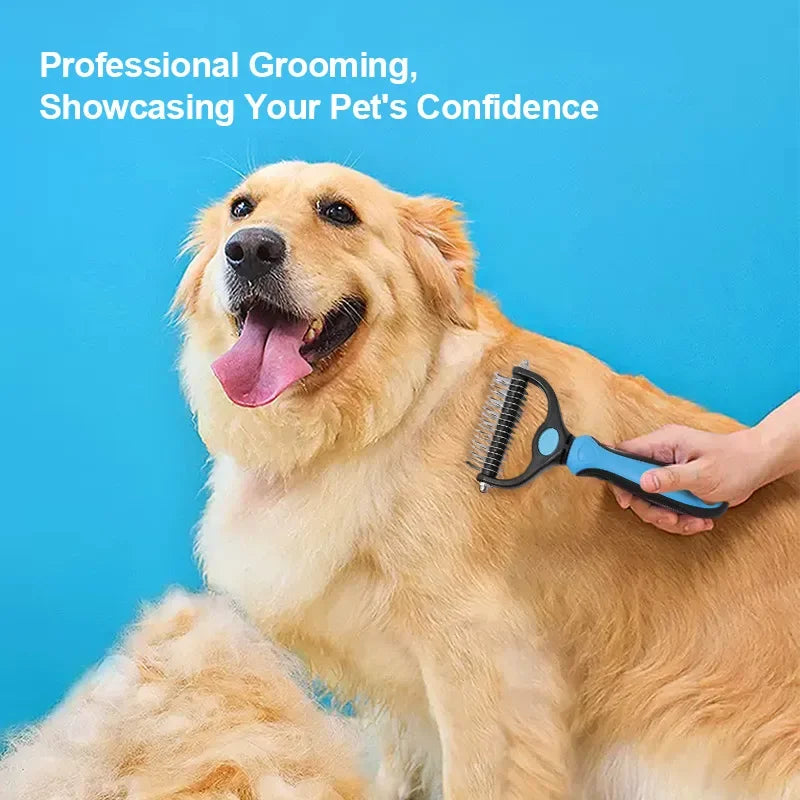 2 Sided Pet Grooming Brush Undercoat Rake Deshedding Comb for Dogs Cats Accessories Dog Stuff Mascotas Pets Massaging Tool Chien