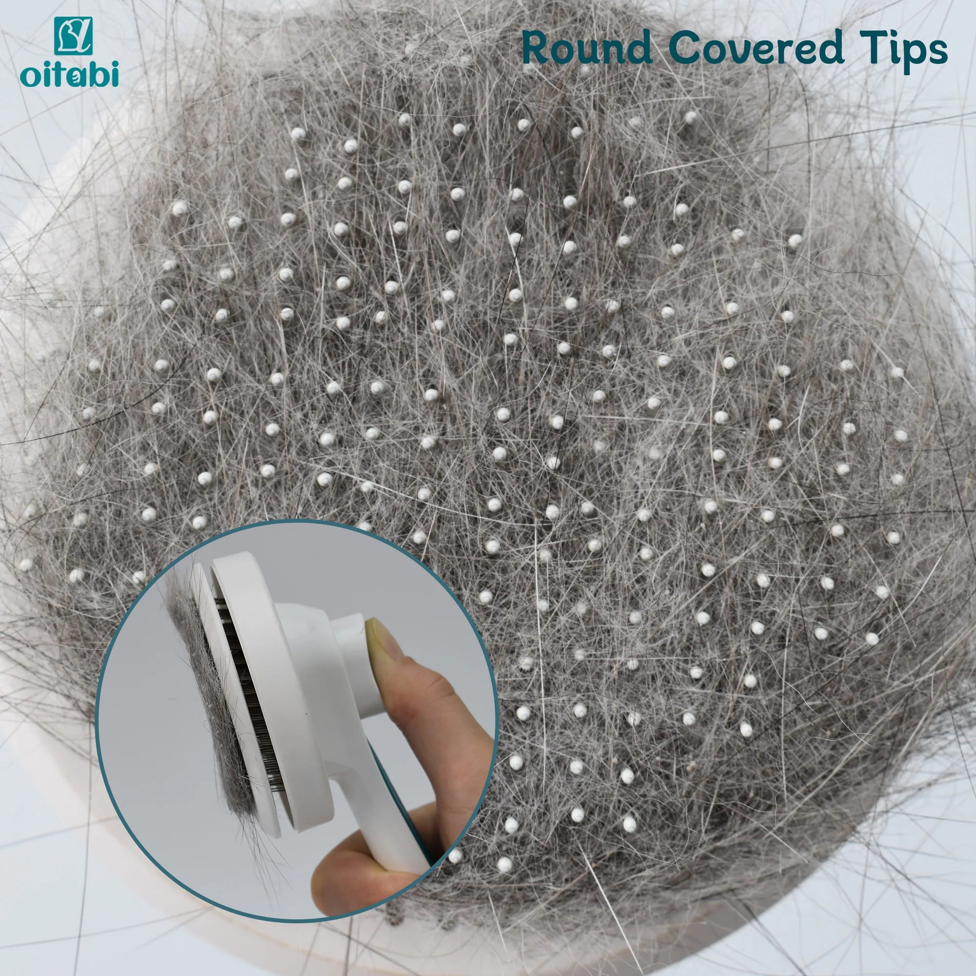 Oitabi Self-Cleaning Slicker Brush for Dogs Cats Lightweight Dog Brush for Shedding Grooming Cat Brush Removes Loose Undercoat